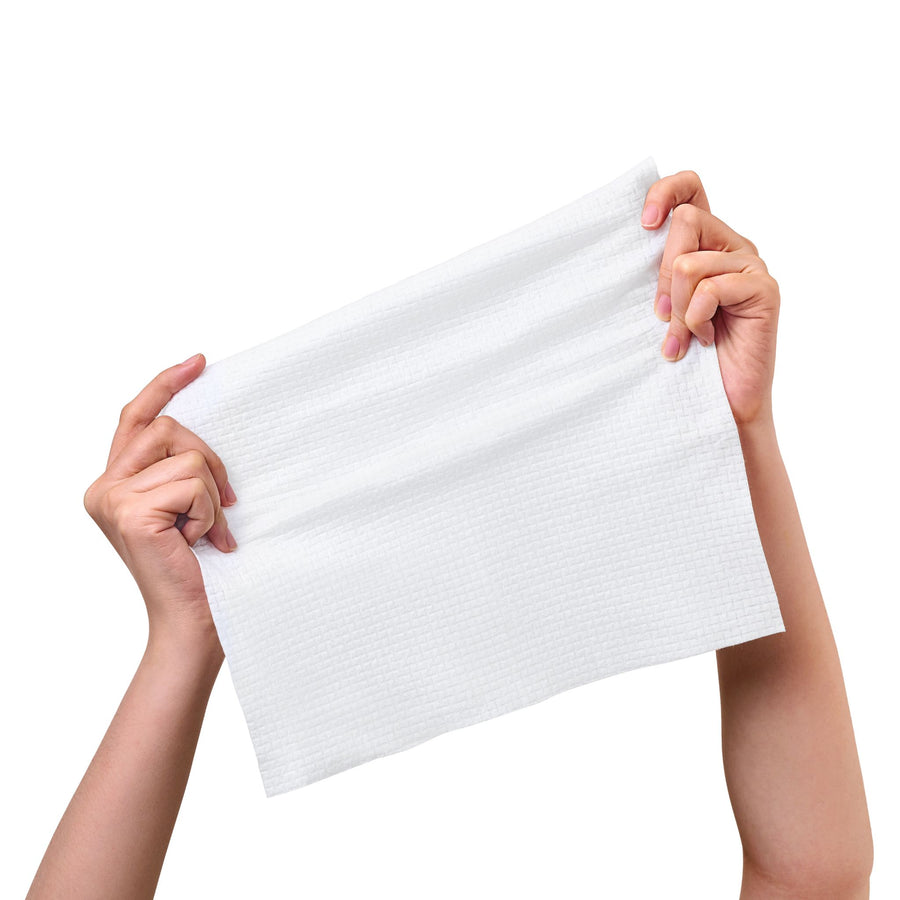Lot De 8 Serviettes En Papier Ménagères Outanaya - Blanc, Absorbant Et Doux Pour Visage Et Mains